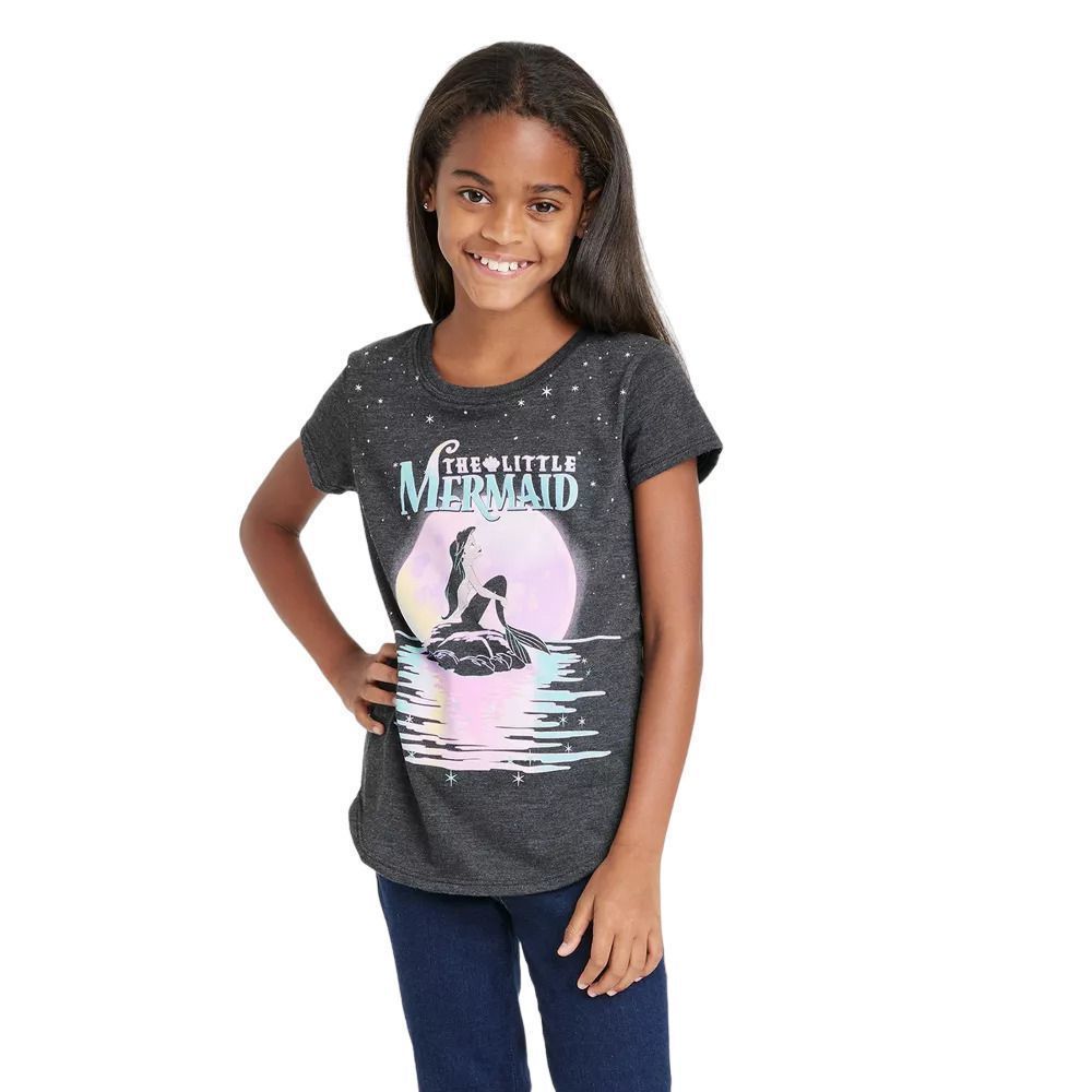 Girls Disney Princess The Little Mermaid Short Sleeve Graphic T-Shirt Size M